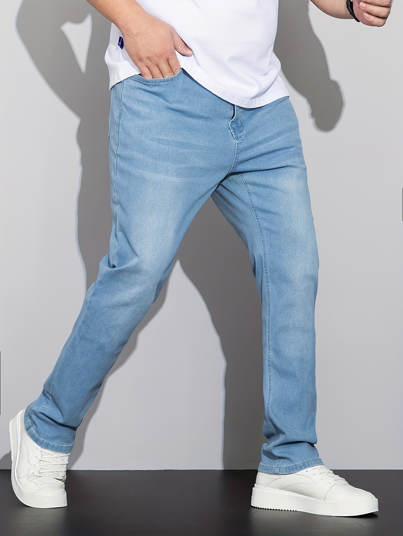 Jeans da Uomo Slim Fit Super Stretch per l'Uso Quotidiano