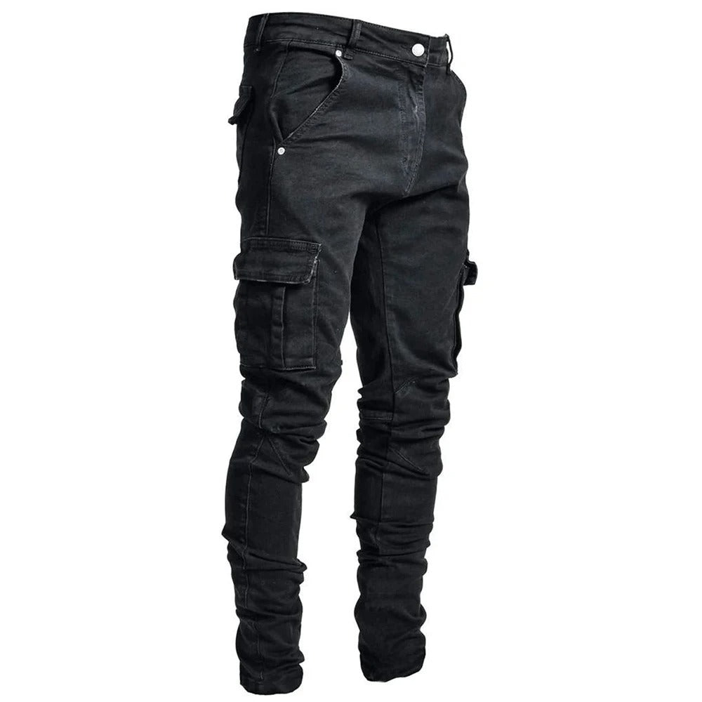 Jeans elasticizzati da uomo multitasche