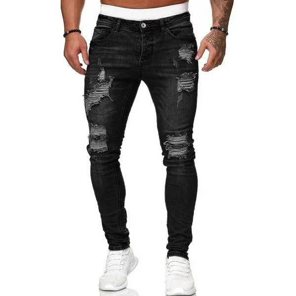 Jeans Skinny Effetto Floccato