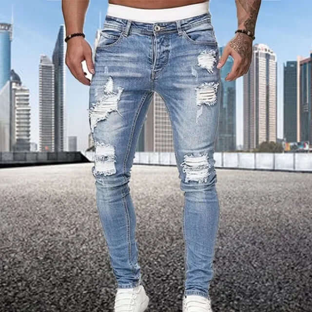 Jeans Skinny Effetto Floccato