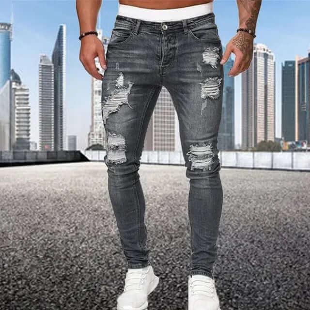 Jeans Skinny Effetto Floccato
