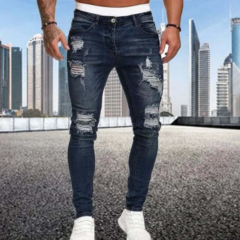 Jeans Skinny Effetto Floccato
