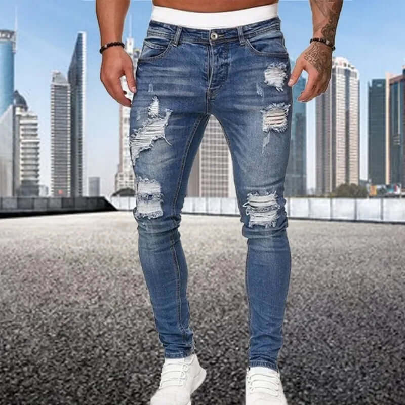 Jeans Skinny Effetto Floccato