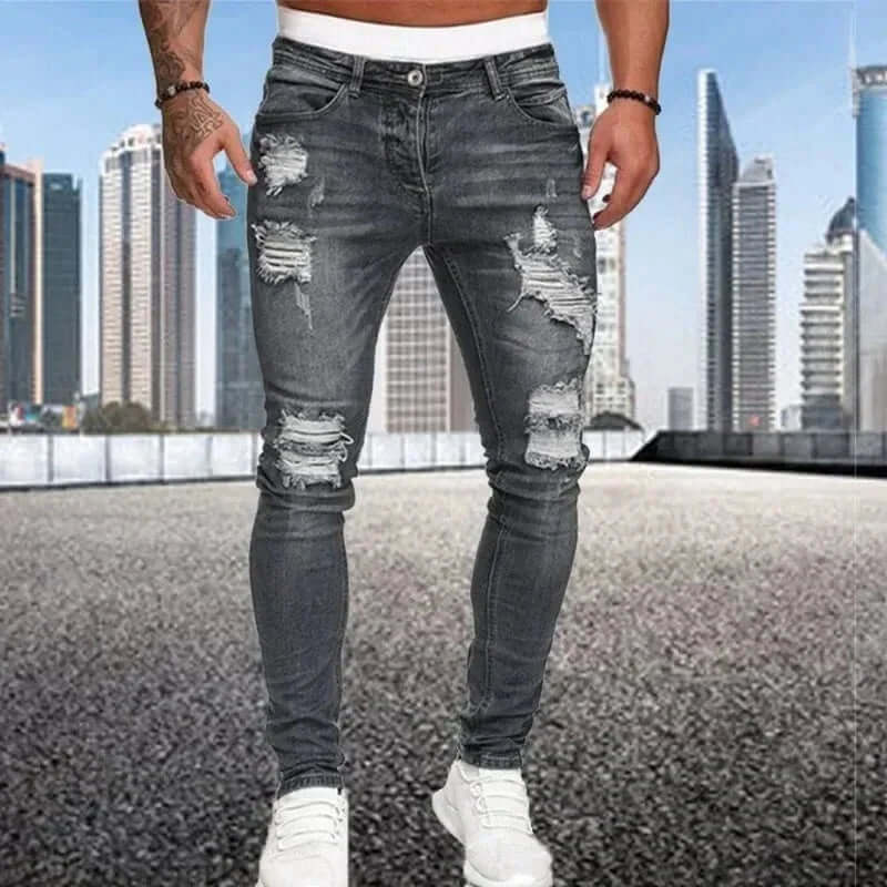 Jeans Skinny Effetto Floccato