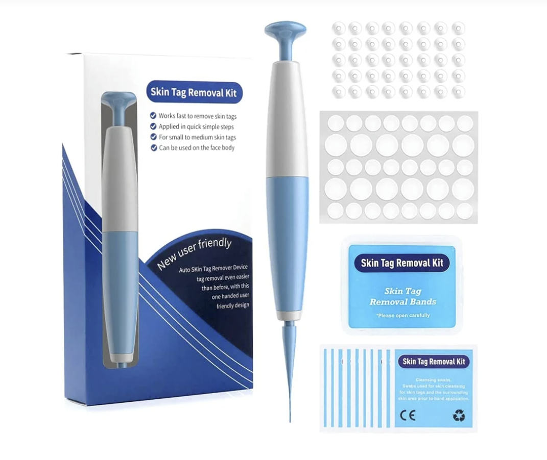 Kit con applicatore automatico di elastici per la rimozione di fibromi penduli