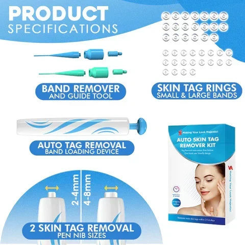 Kit con applicatore automatico di elastici per la rimozione di fibromi penduli