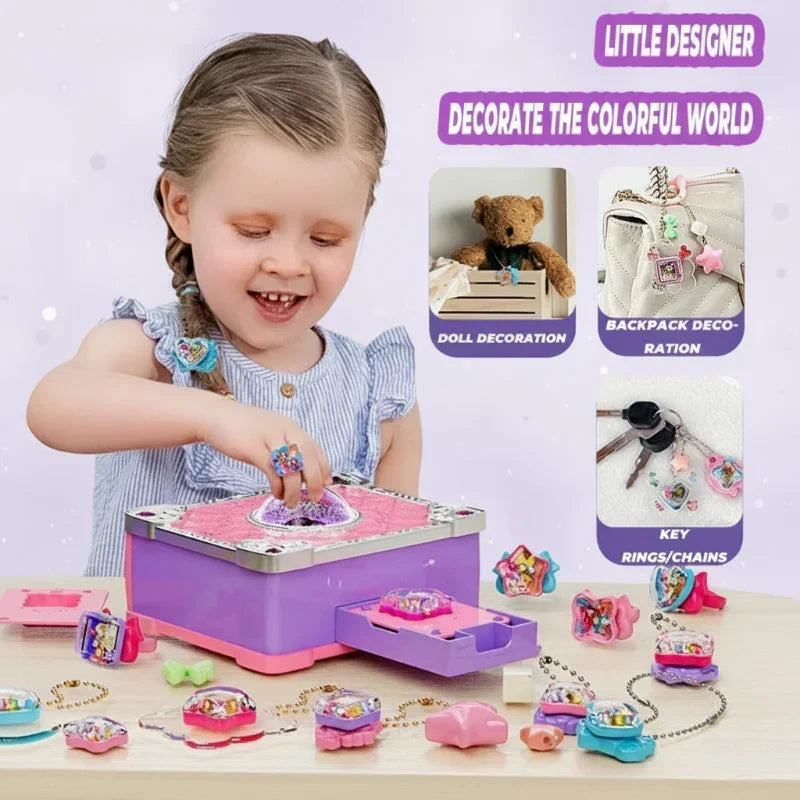 Kit Creativo Fai da Te per Bambini con Adesivi 3D e Gioielli