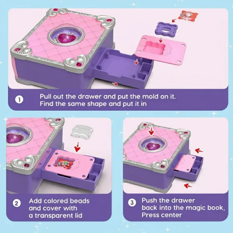 Kit Creativo Fai da Te per Bambini con Adesivi 3D e Gioielli