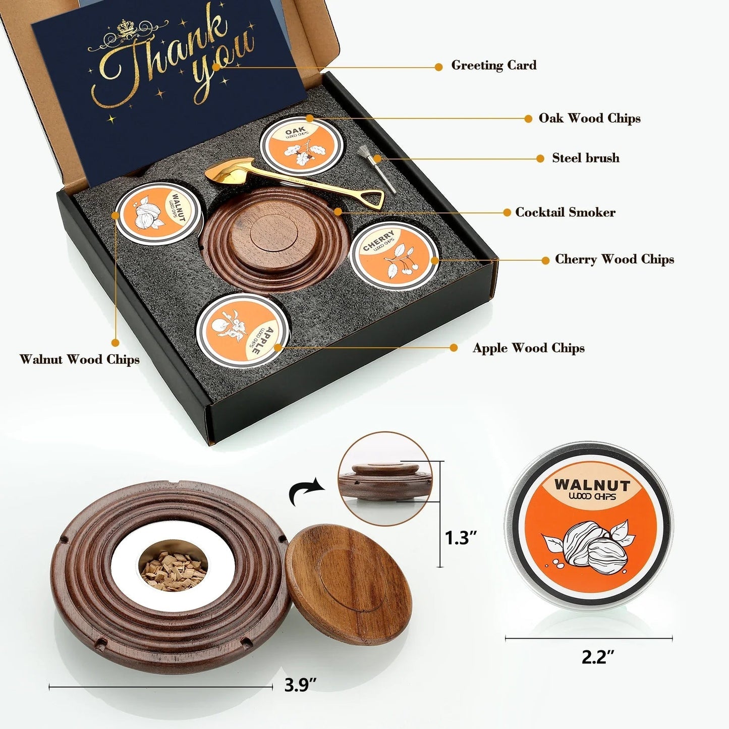 Kit di affumicatura per cocktail, whisky e bourbon