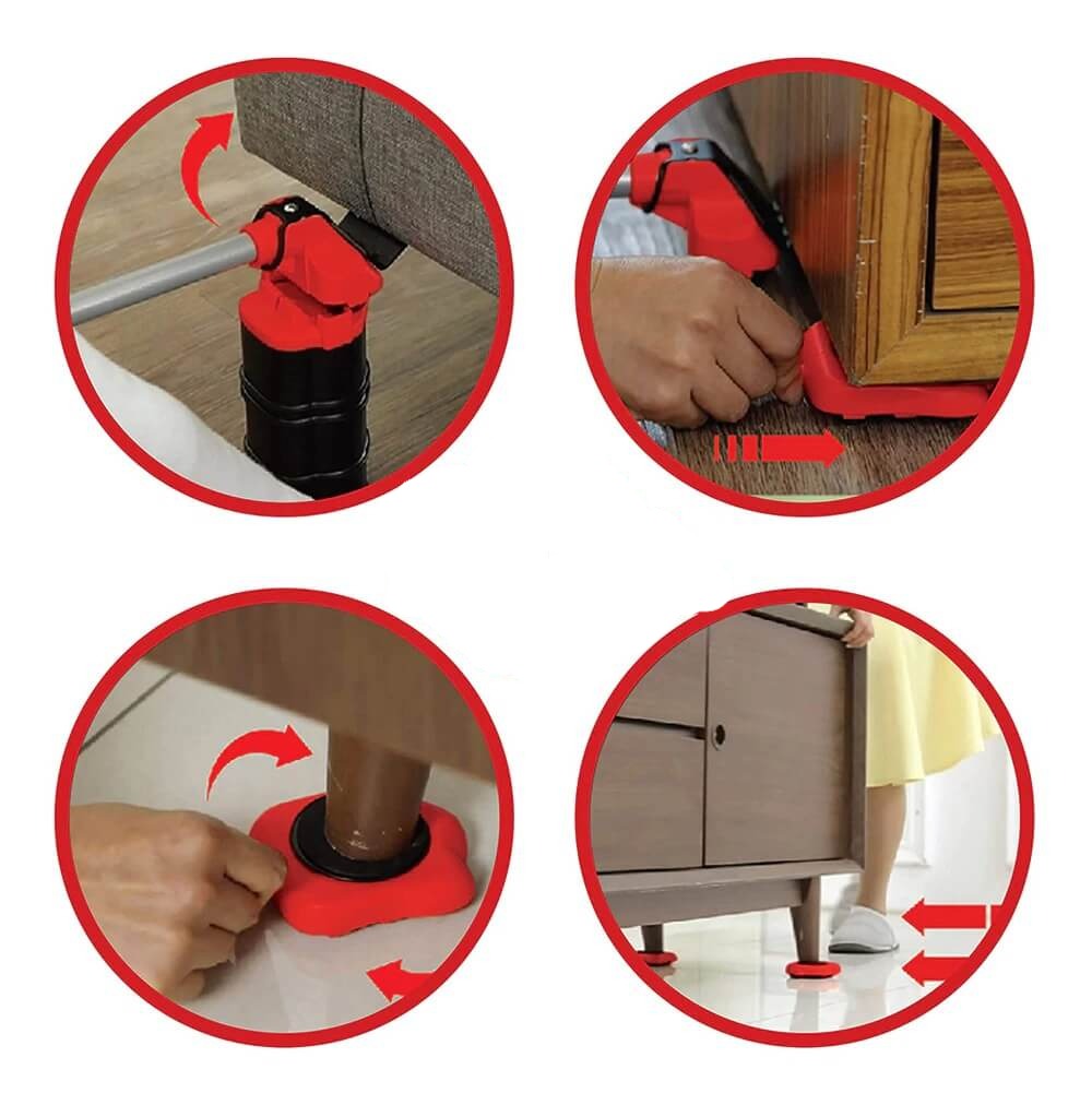 Kit di attrezzi per spostare i mobili con facilità