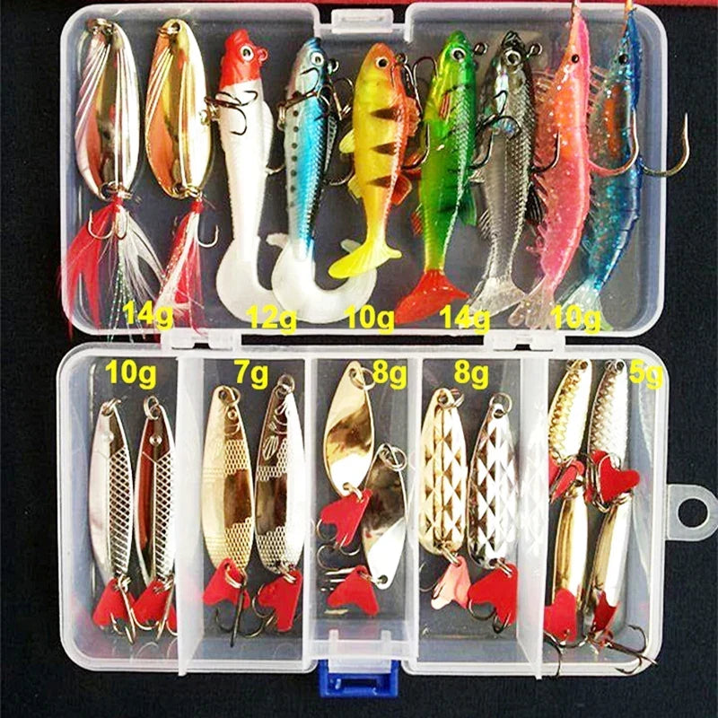 Kit di esche da pesca tutto in uno per acqua dolce e salata