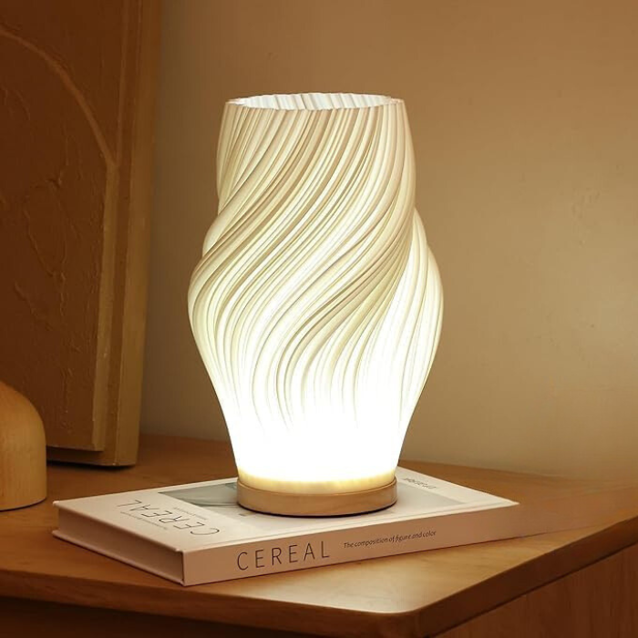 Lampada a LED di design dimmerabile con struttura ondulata