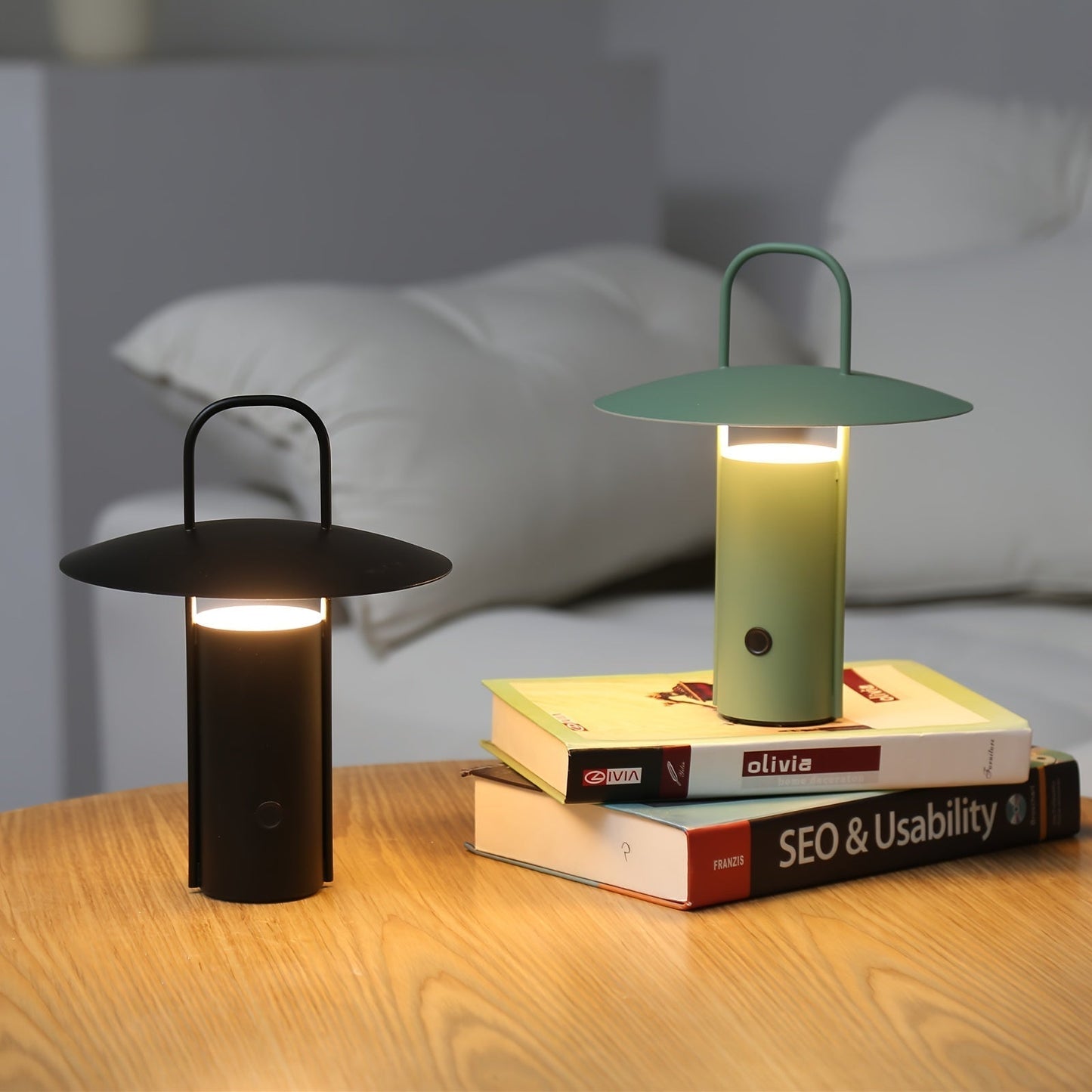 Lampada a LED touch senza fili | Lampada da tavolo in metallo ricaricabile tramite USB