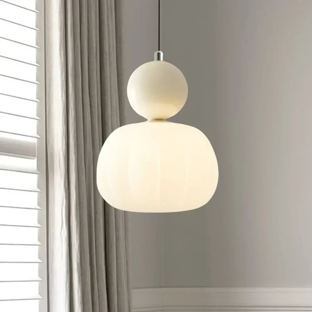 Lampada a Sospensione Art Déco in Stile Bauhaus - Crema
