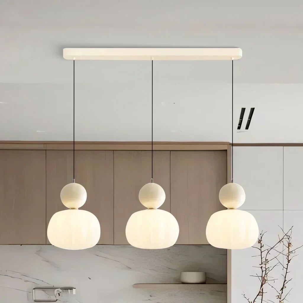Lampada a Sospensione Art Déco in Stile Bauhaus - Crema