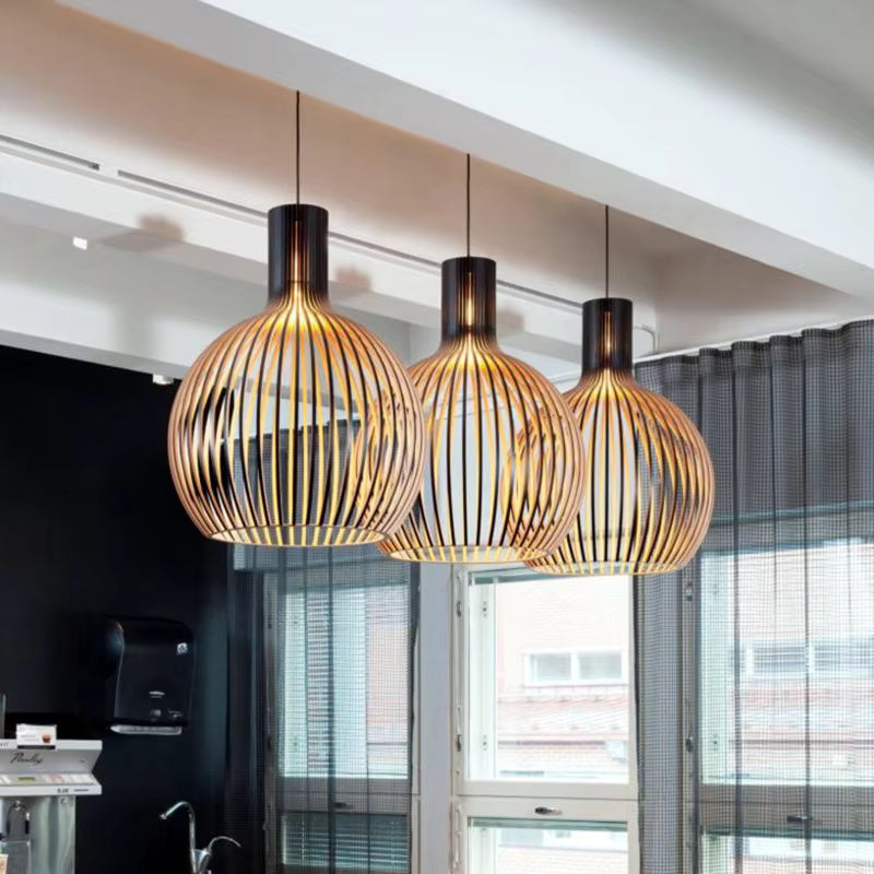 Lampada a Sospensione – Design Organico in Legno per Interni Accoglienti