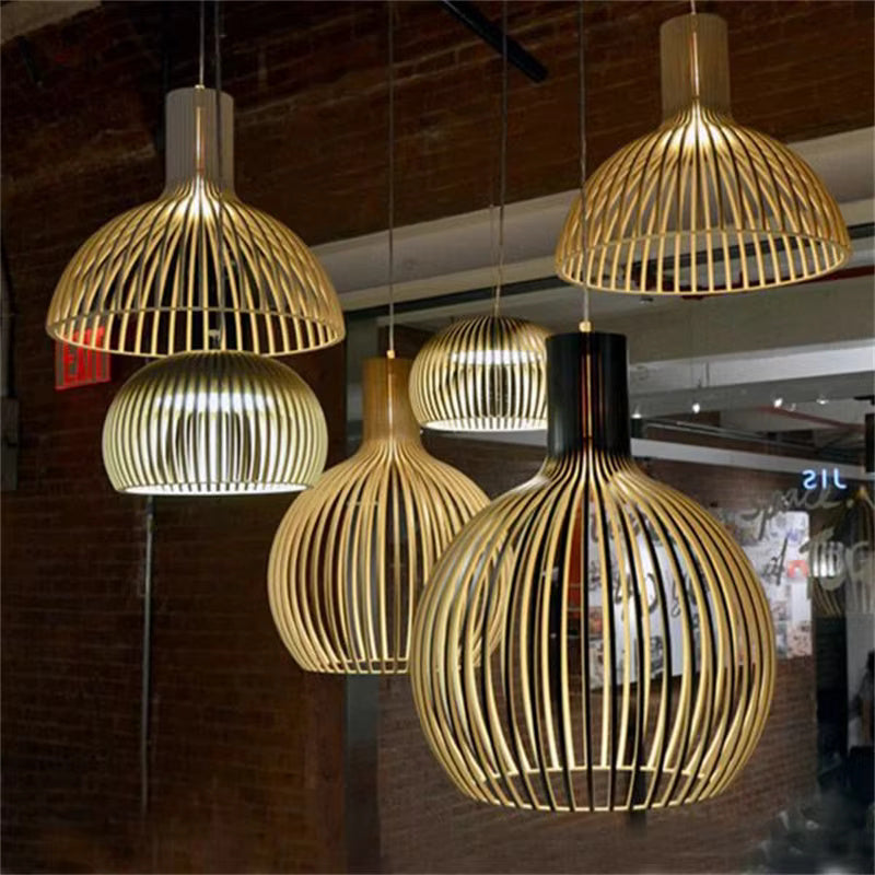 Lampada a Sospensione – Design Organico in Legno per Interni Accoglienti
