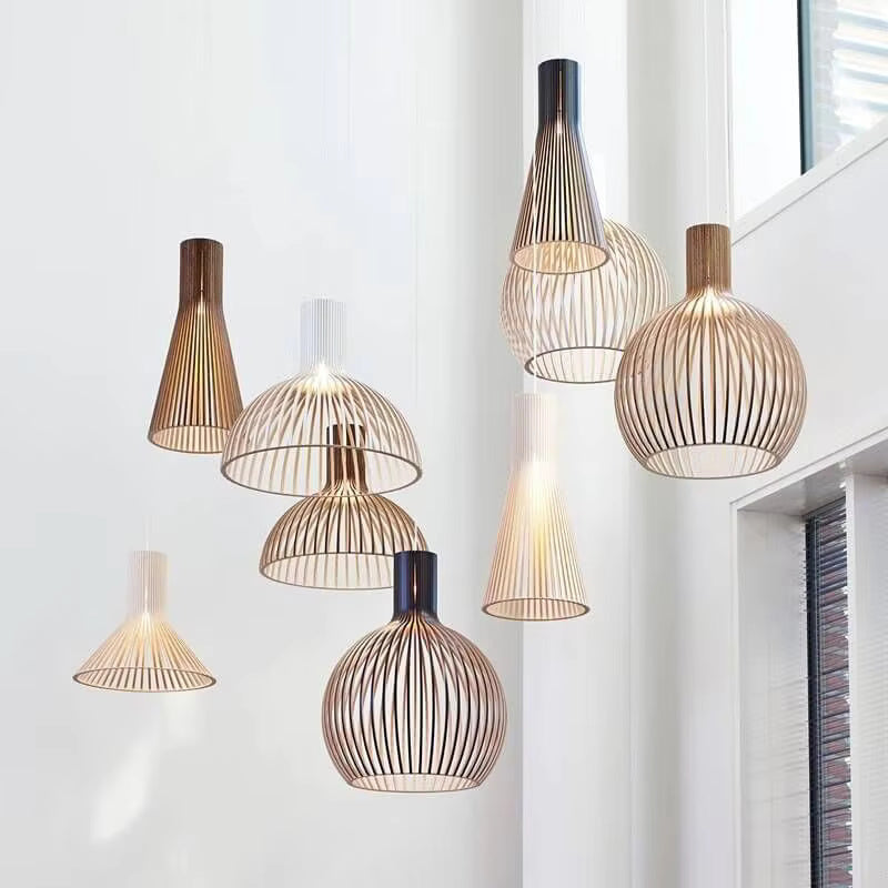 Lampada a Sospensione – Design Organico in Legno per Interni Accoglienti