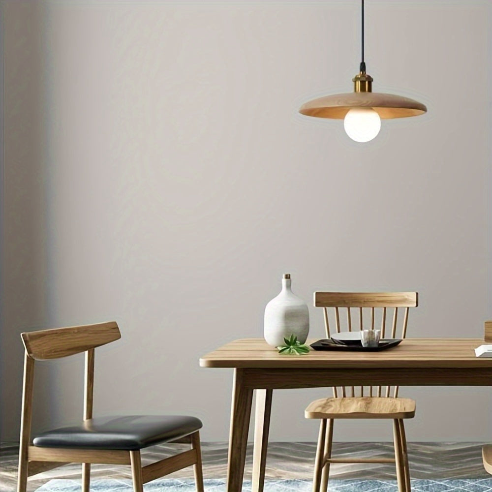 Lampada a Sospensione Moderna in Legno Massello | Lampadario da Soffitto in Stile Scandinavo