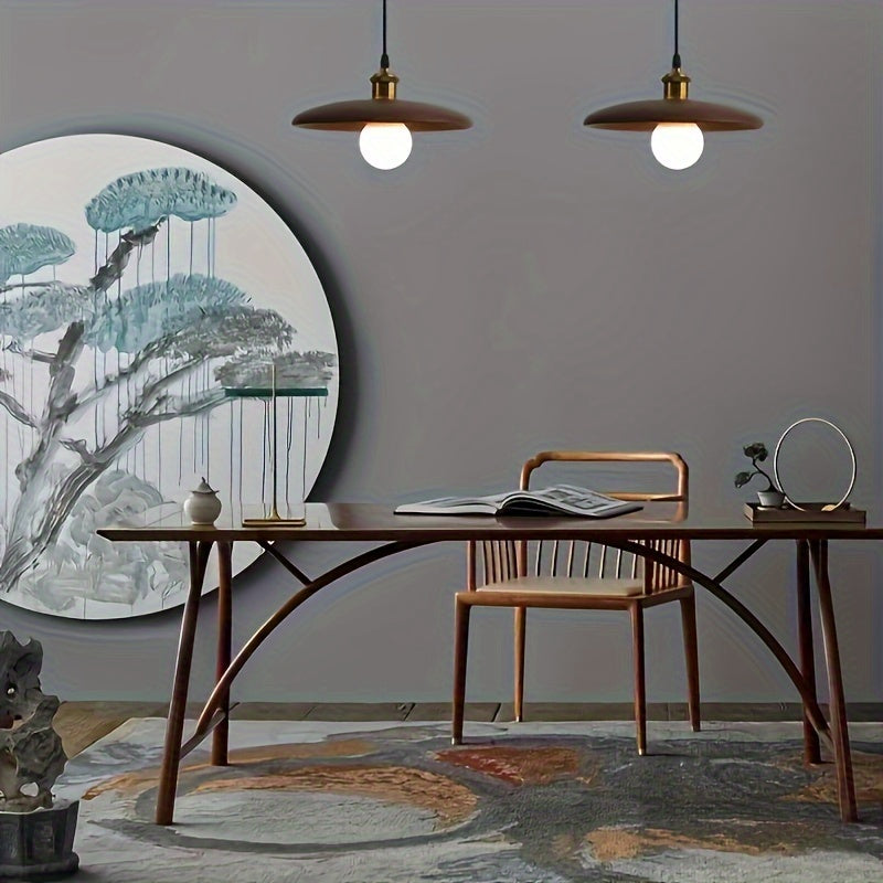 Lampada a Sospensione Moderna in Legno Massello | Lampadario da Soffitto in Stile Scandinavo