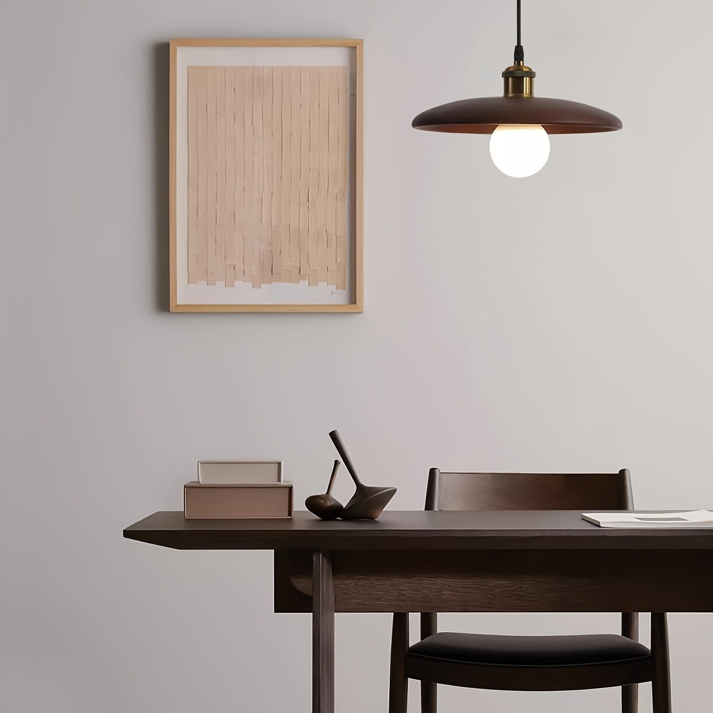 Lampada a Sospensione Moderna in Legno Massello | Lampadario da Soffitto in Stile Scandinavo