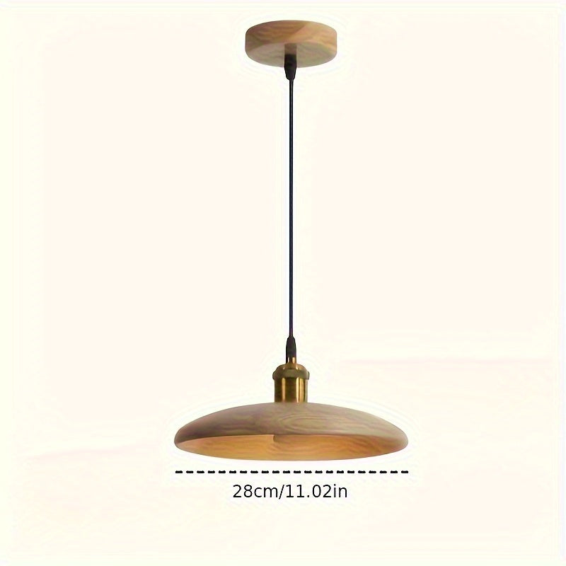 Lampada a Sospensione Moderna in Legno Massello | Lampadario da Soffitto in Stile Scandinavo