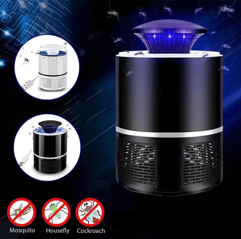 Lampada antizanzare a LED Ultra – Trappola silenziosa per insetti con luce UV e ricarica USB per interni