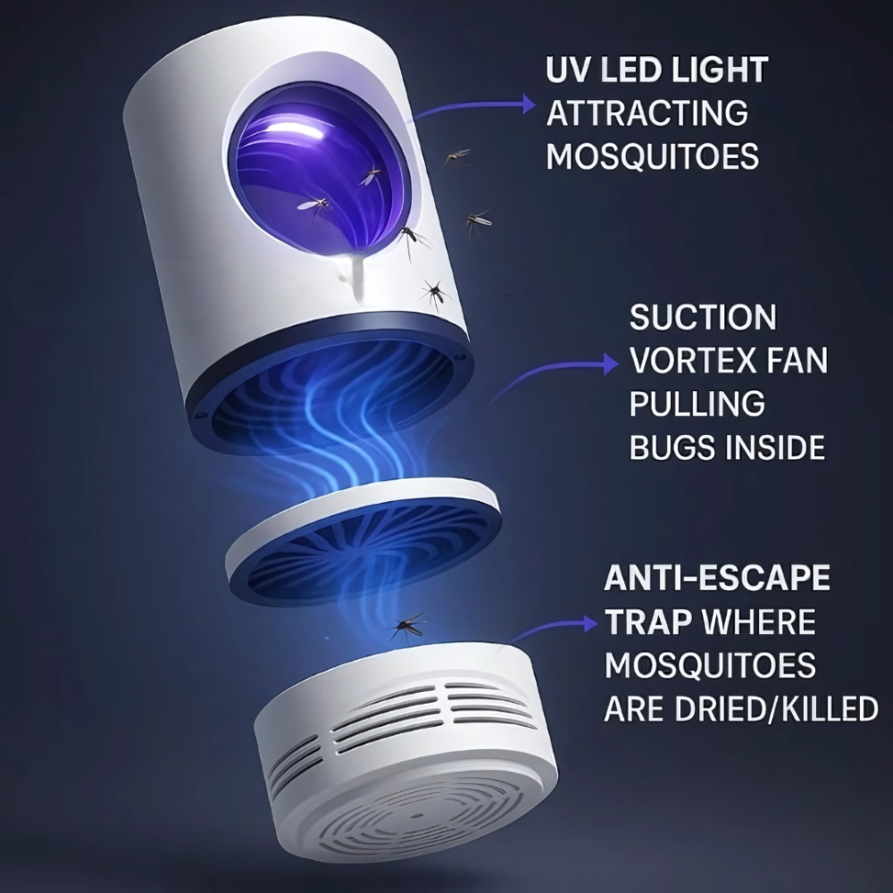 Lampada Antizanzare Elettrica e Trappola per Insetti a Luce UV