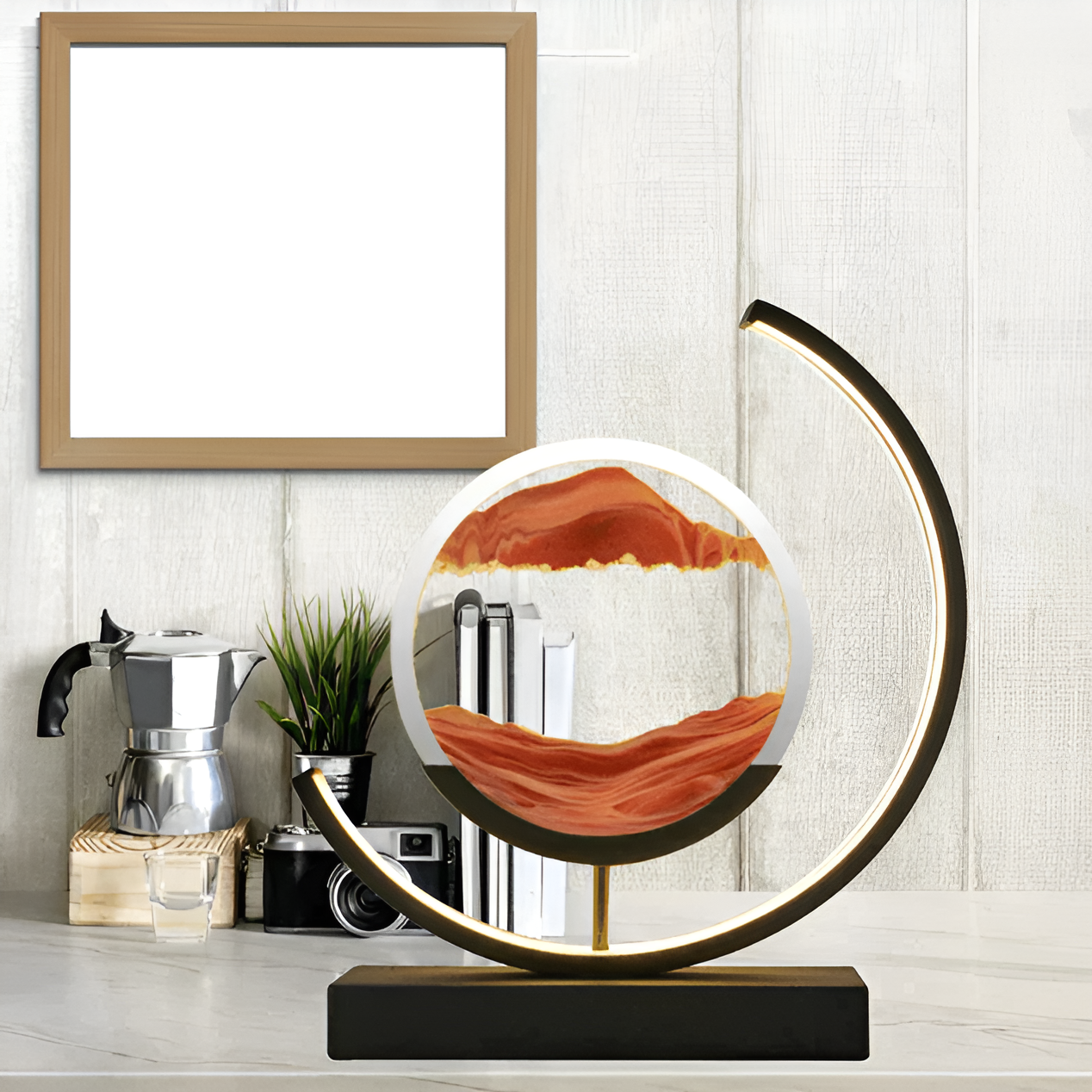 Lampada con Sabbia In movimento con Telecomando e Luminosità Regolabile