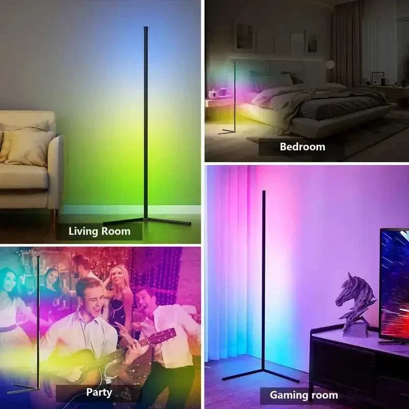 Lampada da Angolo Elegante a LED RGB con Telecomando - Illuminazione Moderna