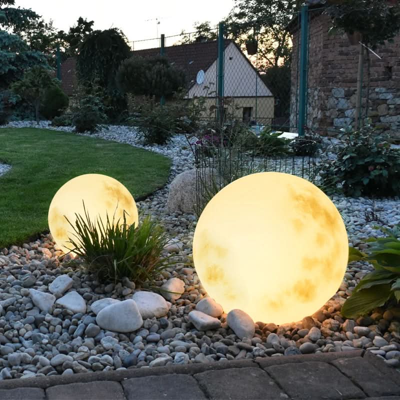 Lampada da giardino per esterni a forma di luna ricaricabile tramite USB