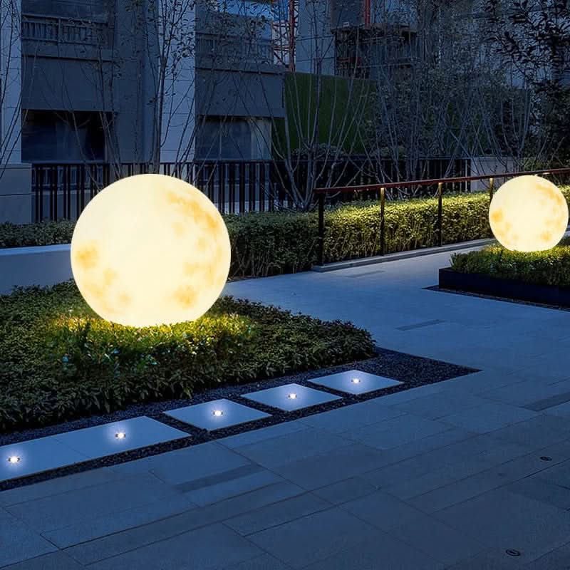Lampada da giardino per esterni a forma di luna ricaricabile tramite USB