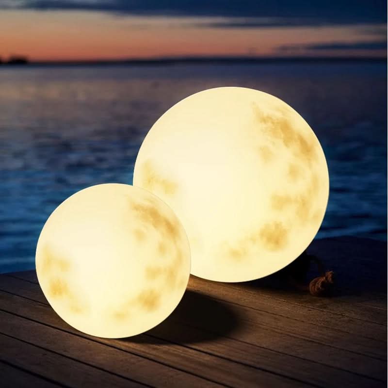 Lampada da giardino per esterni a forma di luna ricaricabile tramite USB