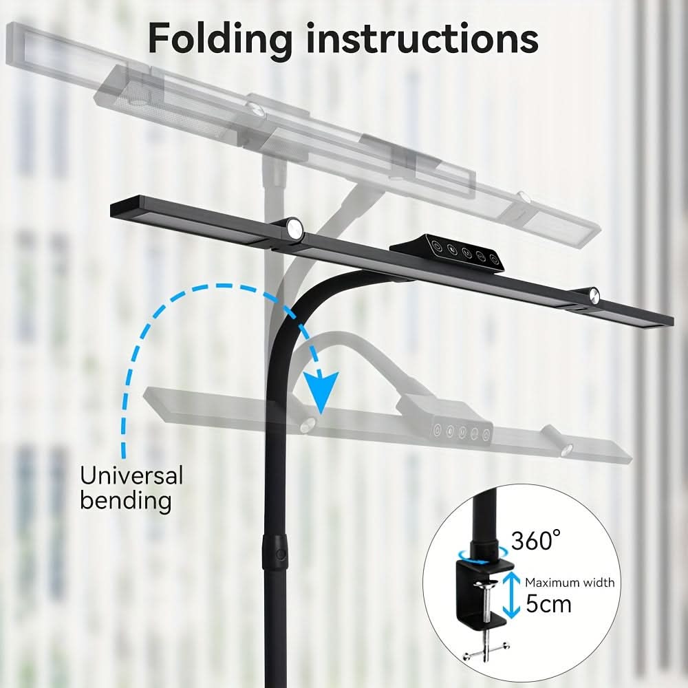 Lampada da lavoro a LED da 18W con braccio flessibile regolabile per l'illuminazione di un'ampia superficie