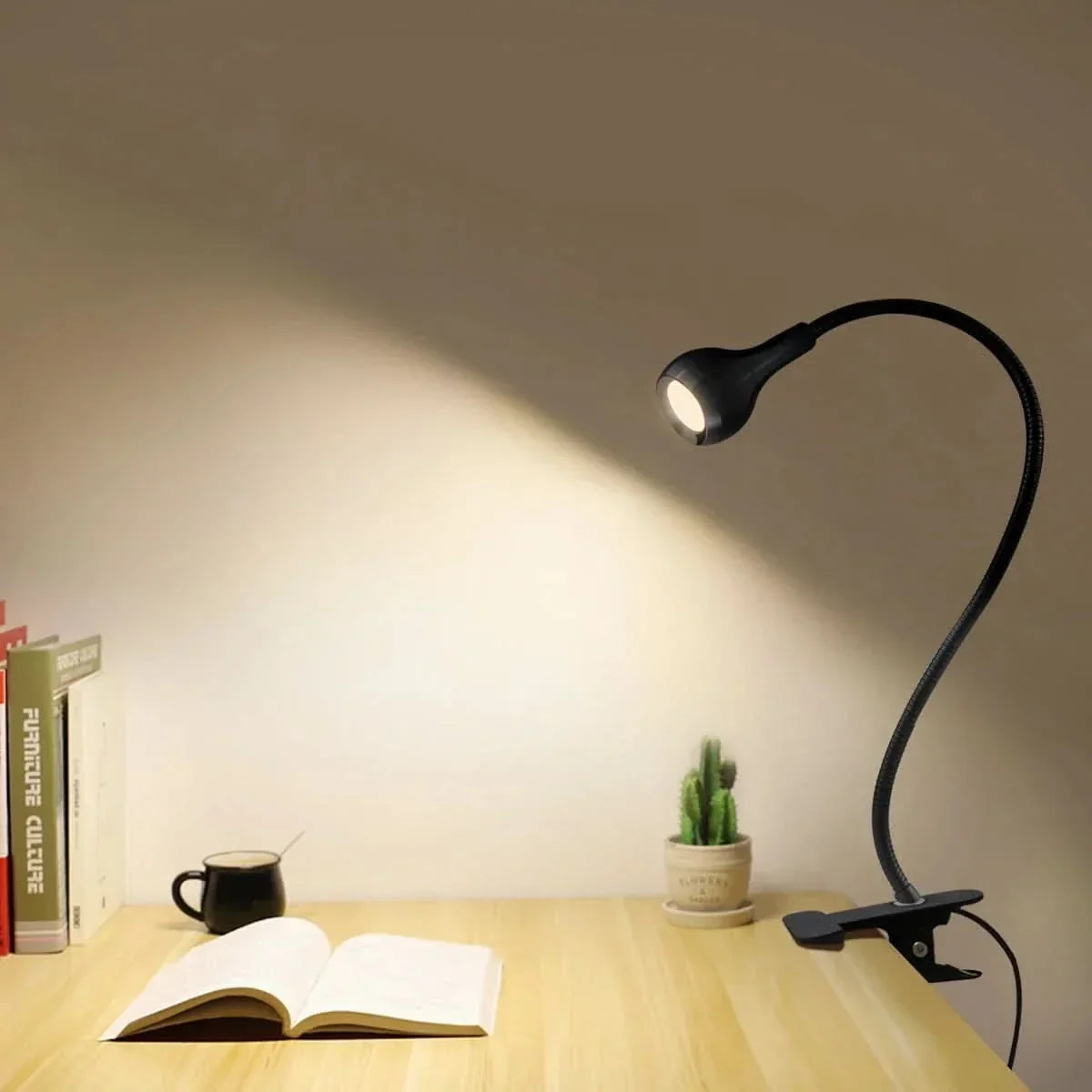 Lampada da lettura LED USB con braccio flessibile