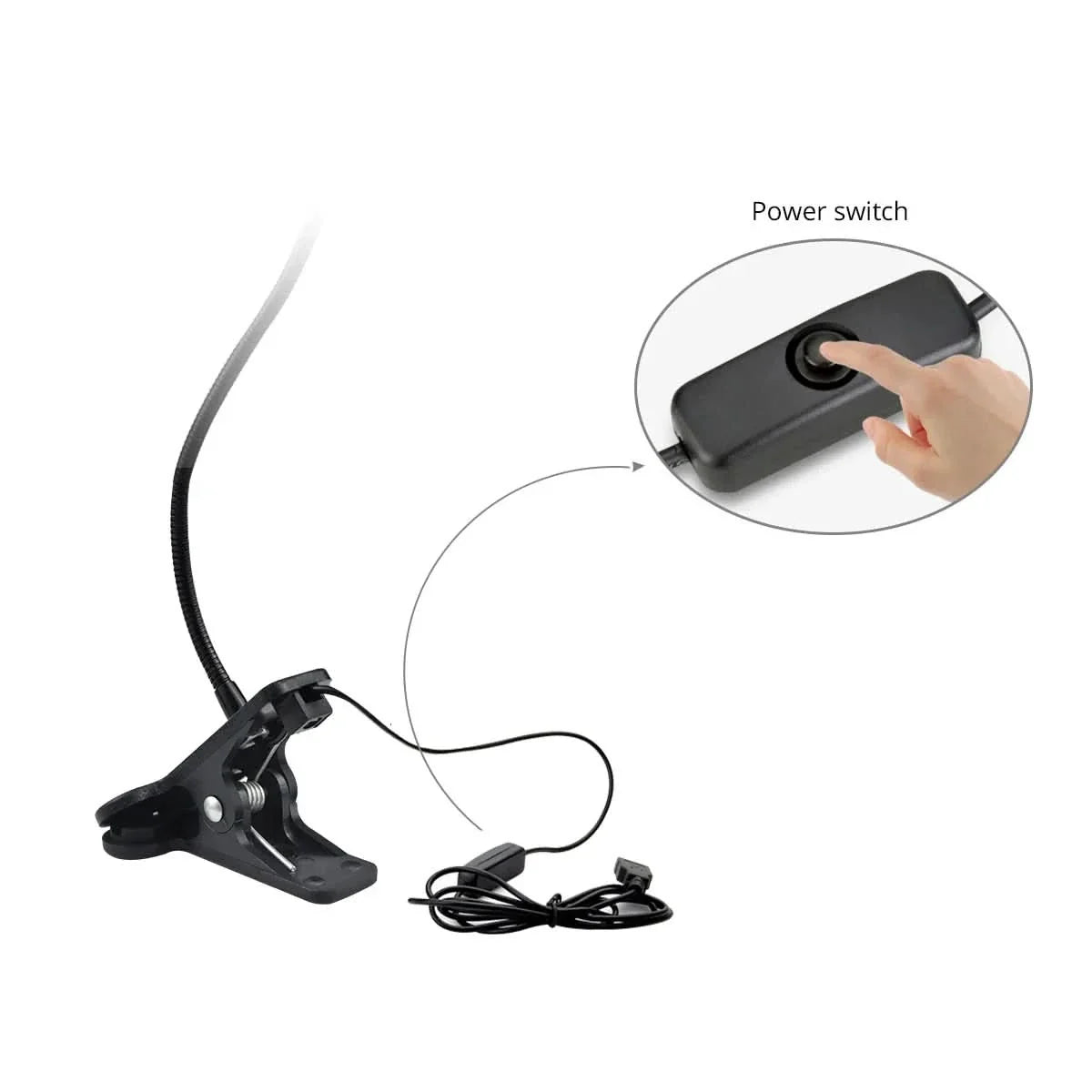 Lampada da lettura LED USB con braccio flessibile