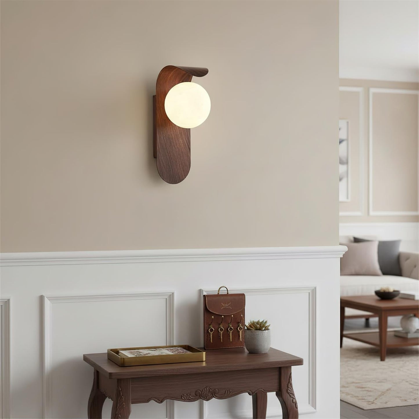 Lampada da Parete a Sfera Opaca, Applique Resistente all'Umidità per Bagno o Esterni
