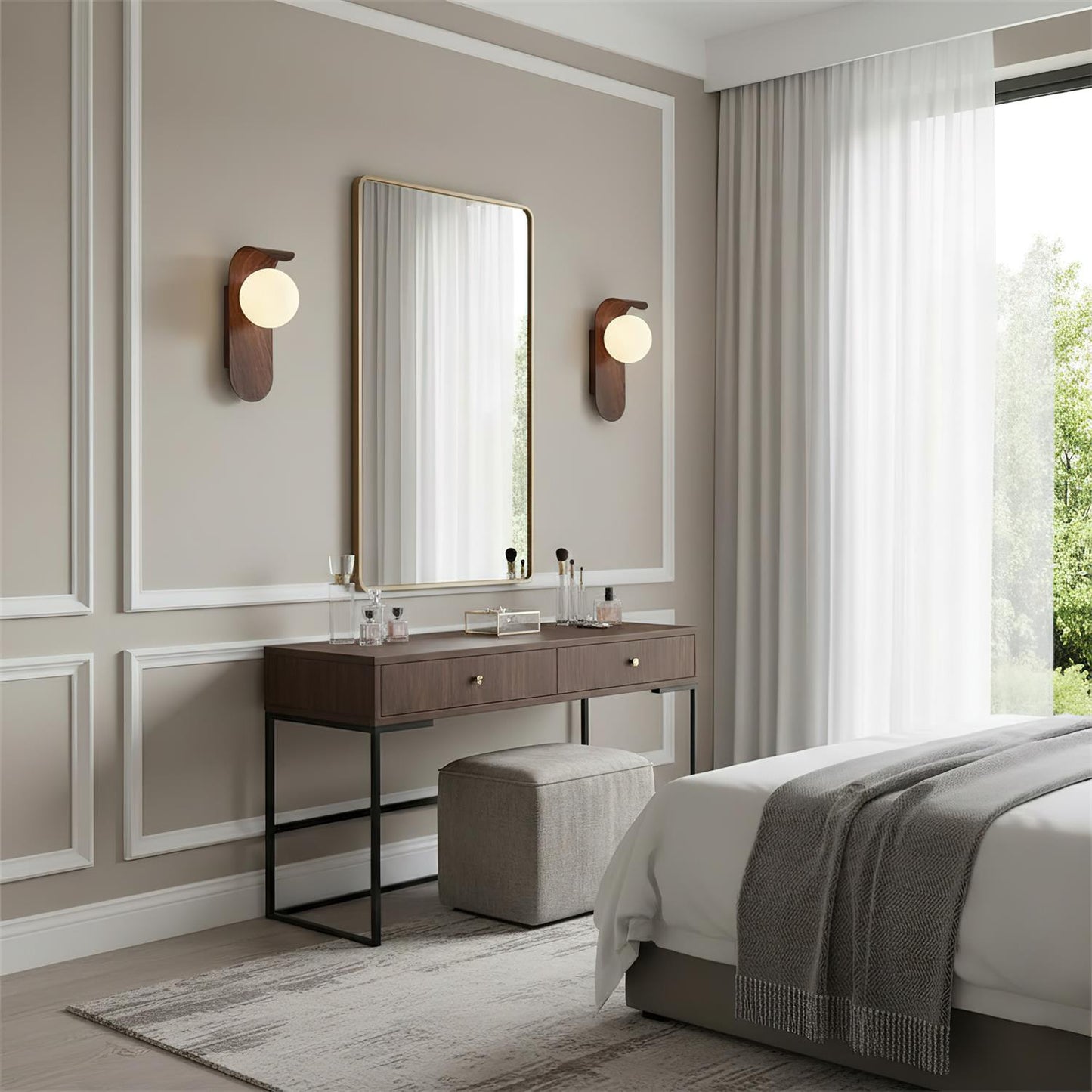 Lampada da Parete a Sfera Opaca, Applique Resistente all'Umidità per Bagno o Esterni