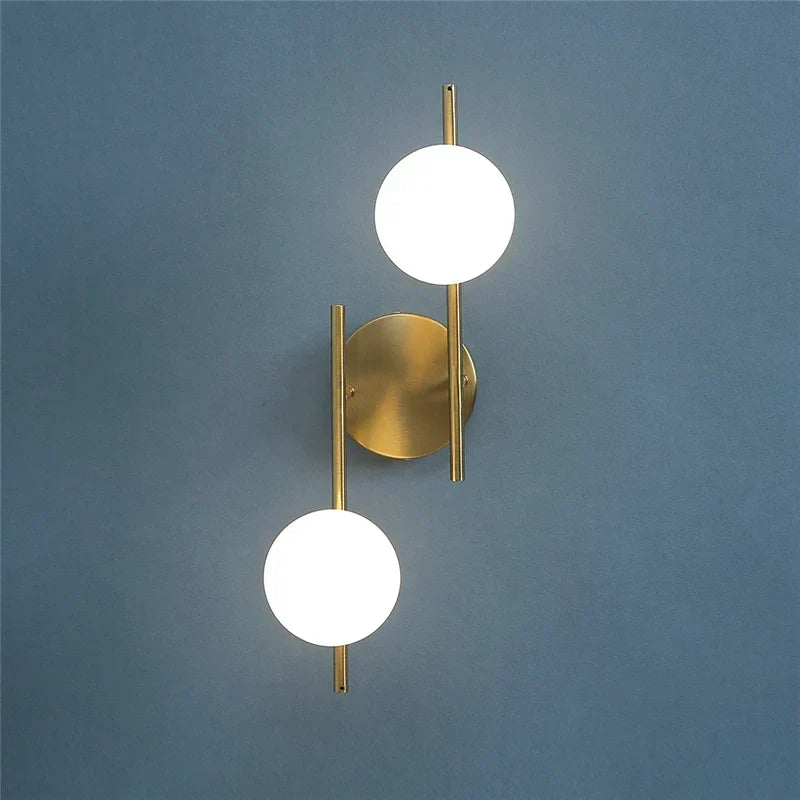 Lampada da Parete - Design Moderno a Doppia Sfera Color Oro