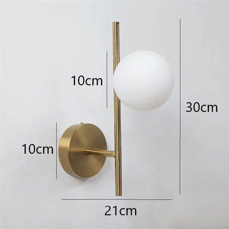 Lampada da Parete - Design Moderno a Doppia Sfera Color Oro