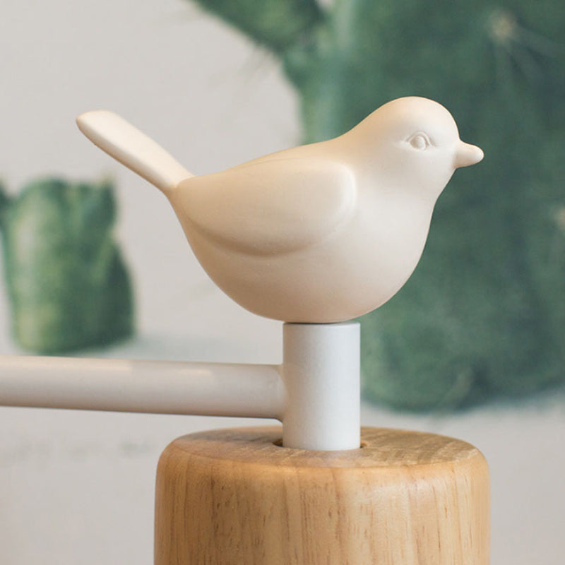 Lampada da parete in legno con uccellino in stile nordico | Applique a LED da comodino