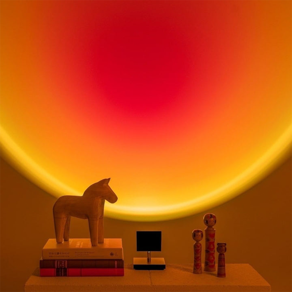 Lampada da tavolo a LED effetto tramonto retrò