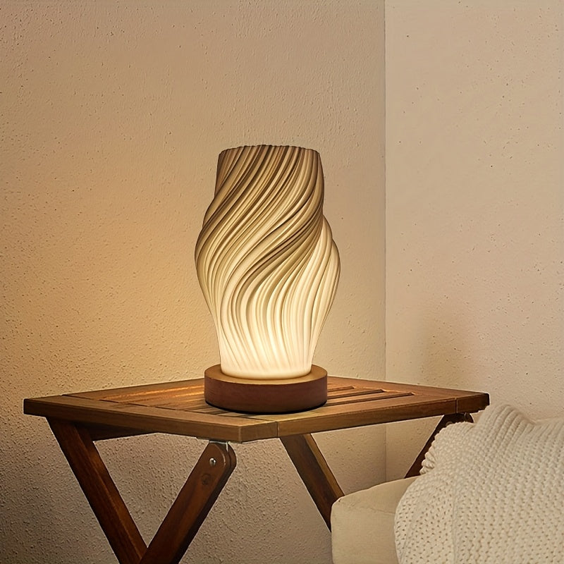 Lampada da Tavolo a LED Moderna con Design a Spirale | Luce Minimalista Dimmerabile per Comodino e Scrivania
