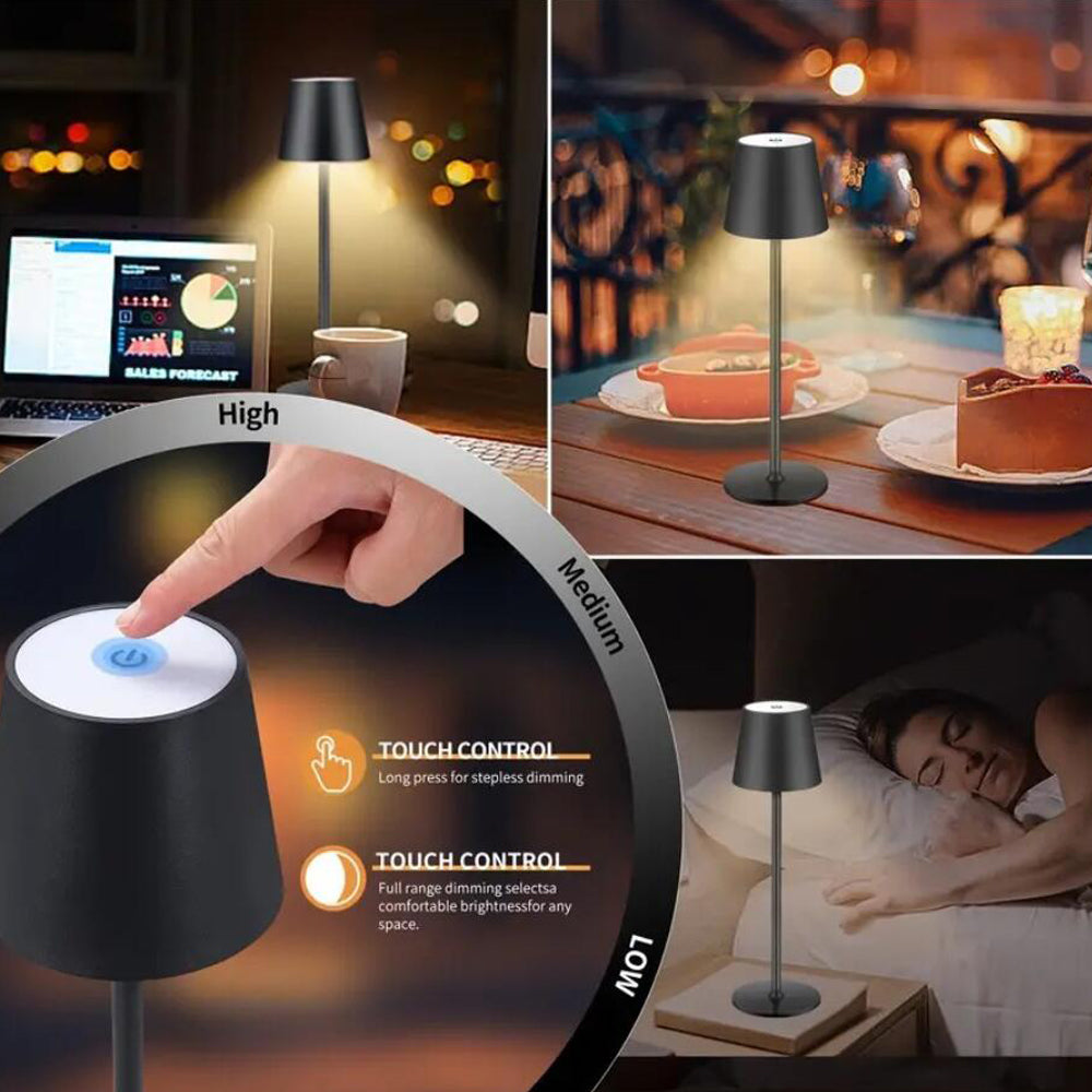 Lampada da tavolo a LED ricaricabile con controllo touch