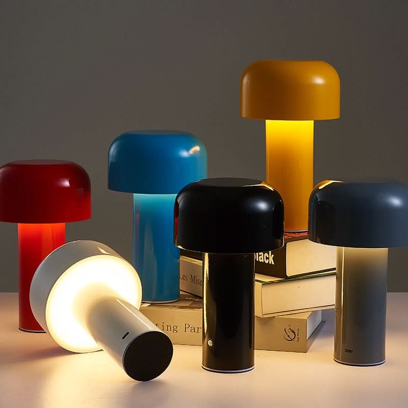 Lampada da Tavolo a LED Senza Cavi Dimmerabile a Fungo in Stile Italiano