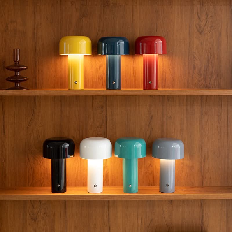 Lampada da Tavolo a LED Senza Cavi Dimmerabile a Fungo in Stile Italiano
