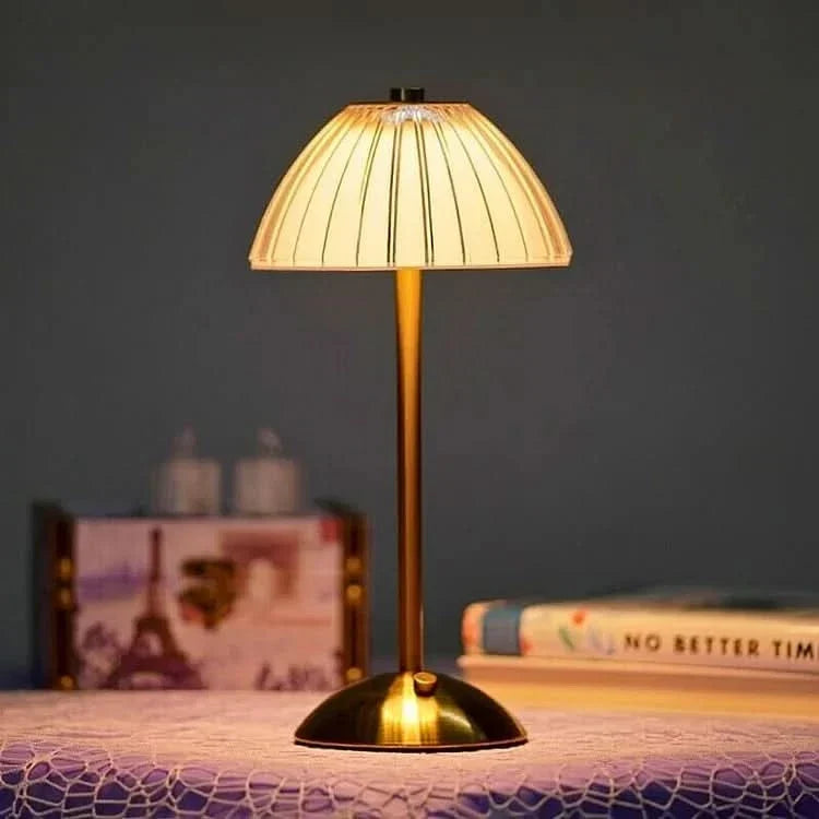 Lampada da Tavolo a LED Senza Fili Ricaricabile in Cristallo