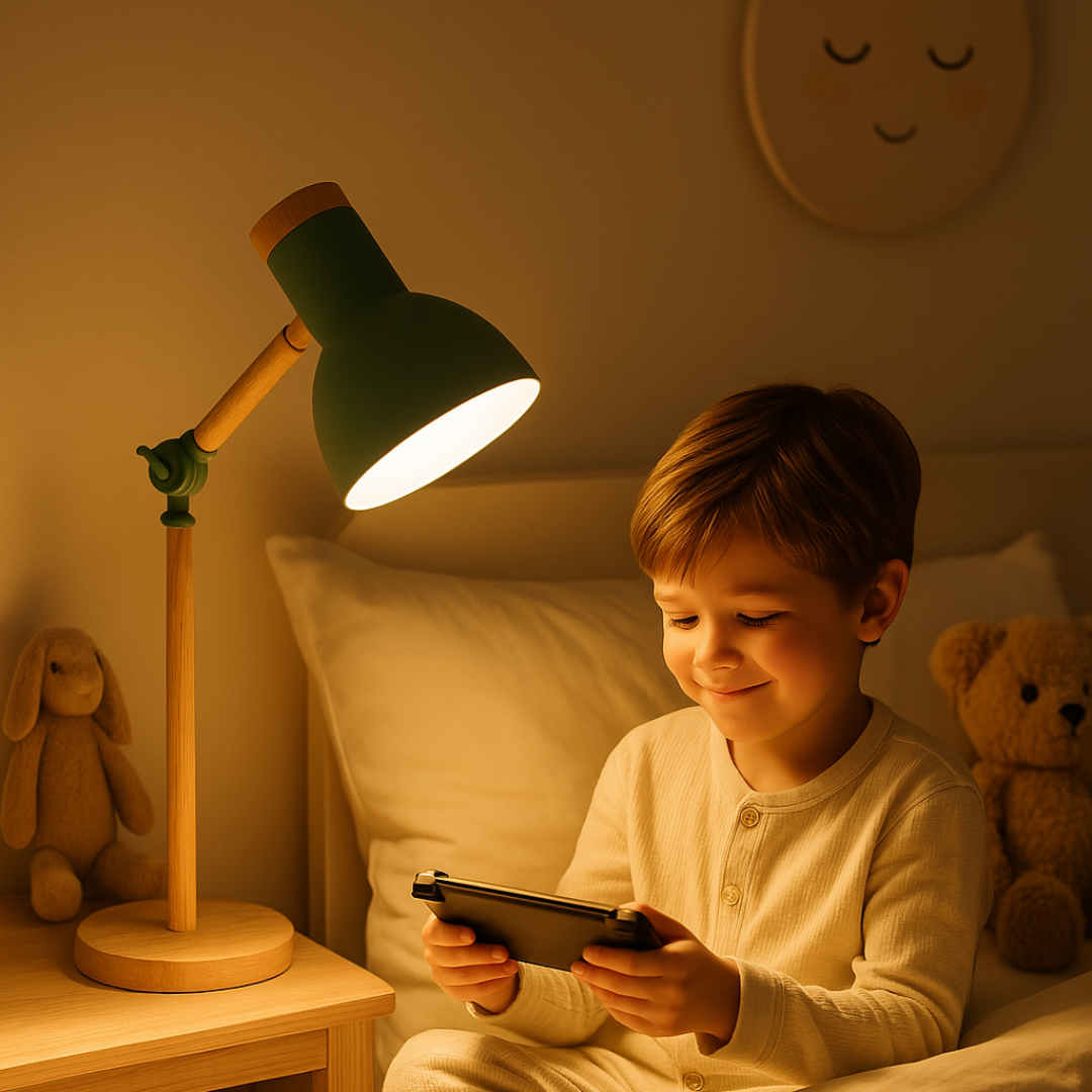 Lampada da tavolo in stile nordico con finitura in legno – lampada da tavolo e da comodino ad altezza regolabile per soggiorno e camera da letto minimalisti