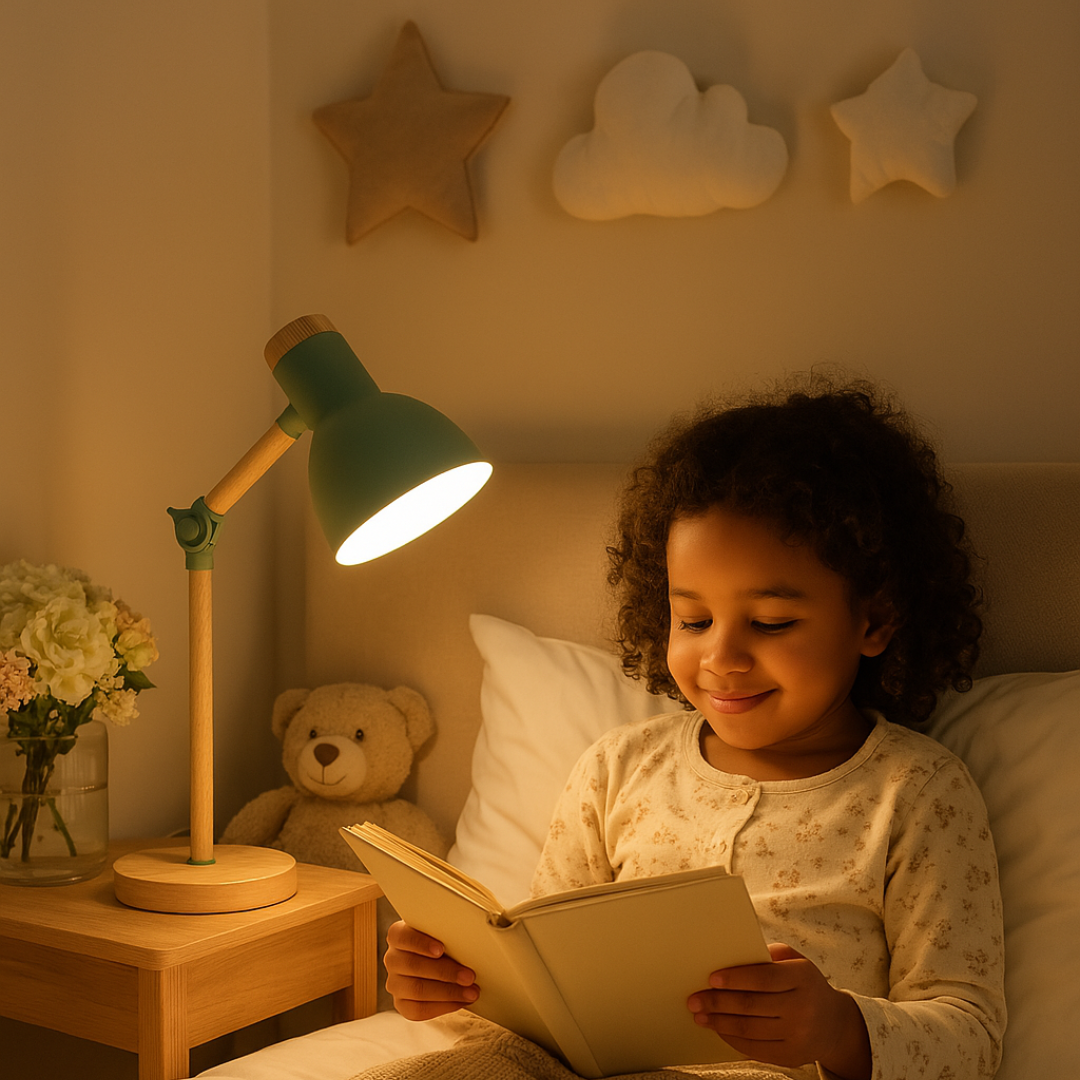 Lampada da tavolo in stile nordico con finitura in legno – lampada da tavolo e da comodino ad altezza regolabile per soggiorno e camera da letto minimalisti