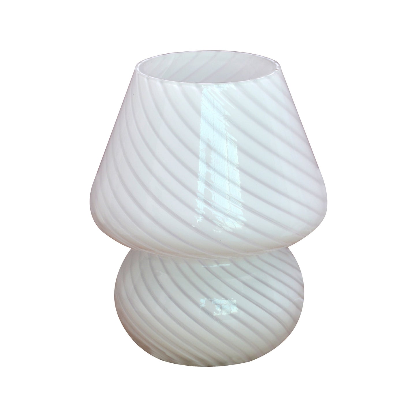 Lampada da tavolo in vetro a forma di fungo in stile Murano | Lampada da tavolo USB dimmerabile